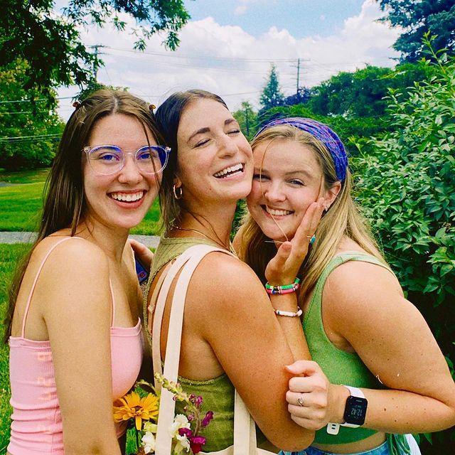 Three Davidson students show off their summer smiles