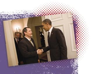 Julio Ramirez with President Barak Obama