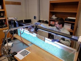 Ryan Kozlowski ’16 working in a lab