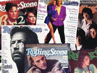a compilation of Rolling Stone magazine covers