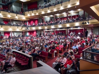 Faculty and Staff in the Duke Family Performance Hall at 2025 Employee Appreciation Event