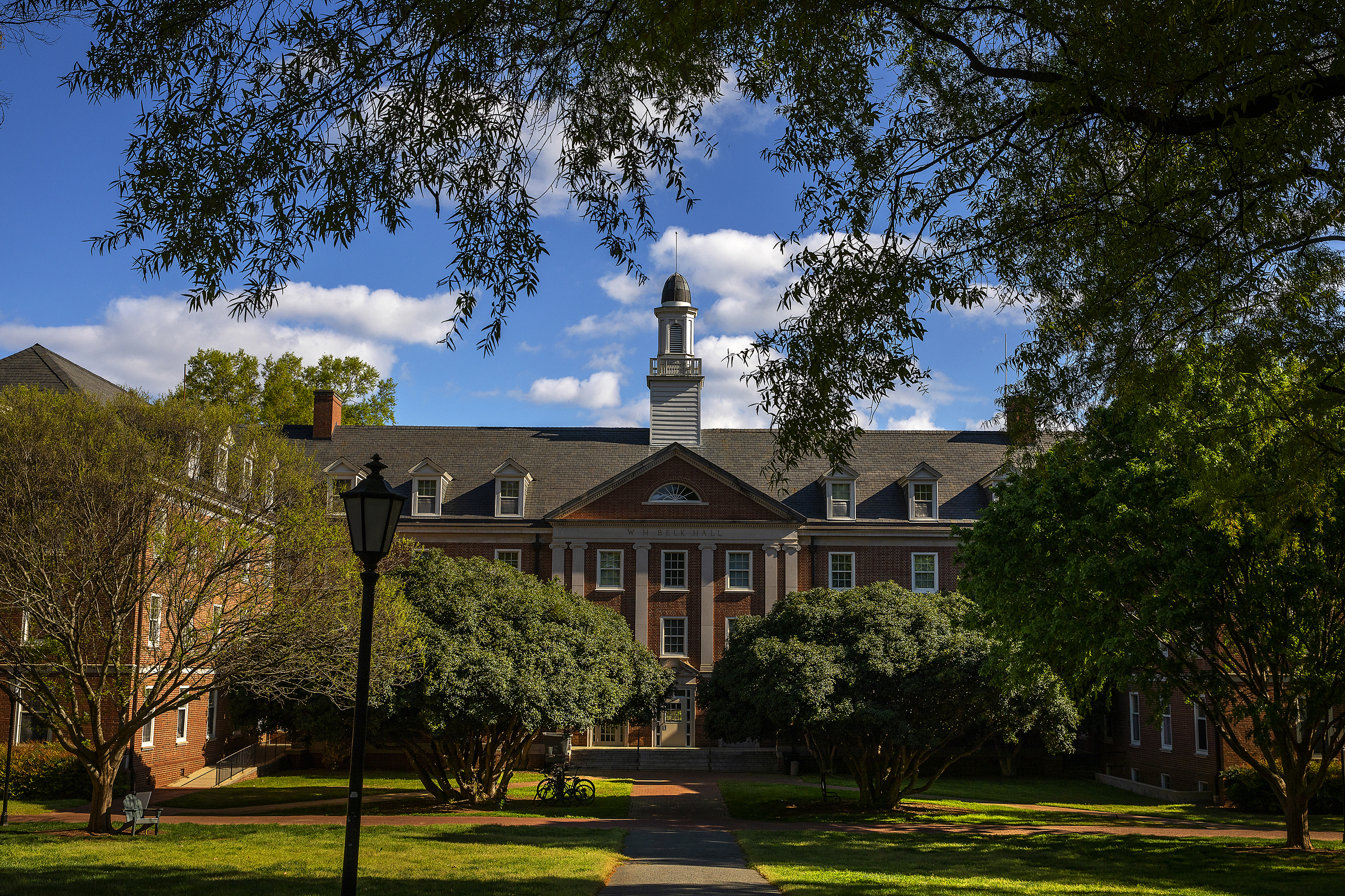 Belk Hall in the Spring