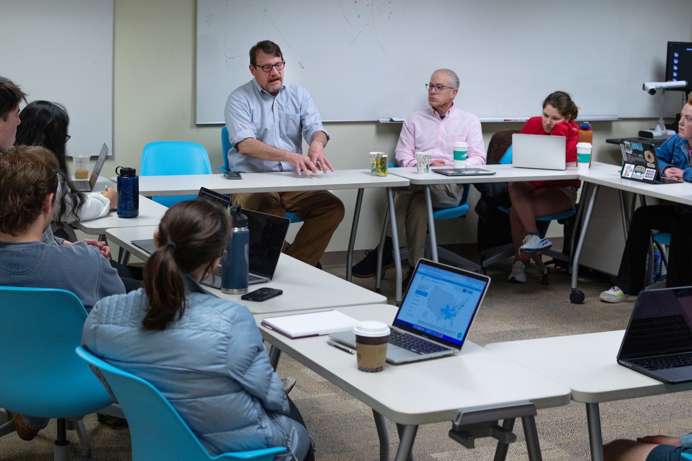 Dr. John Brooks in Dave Wessner's class