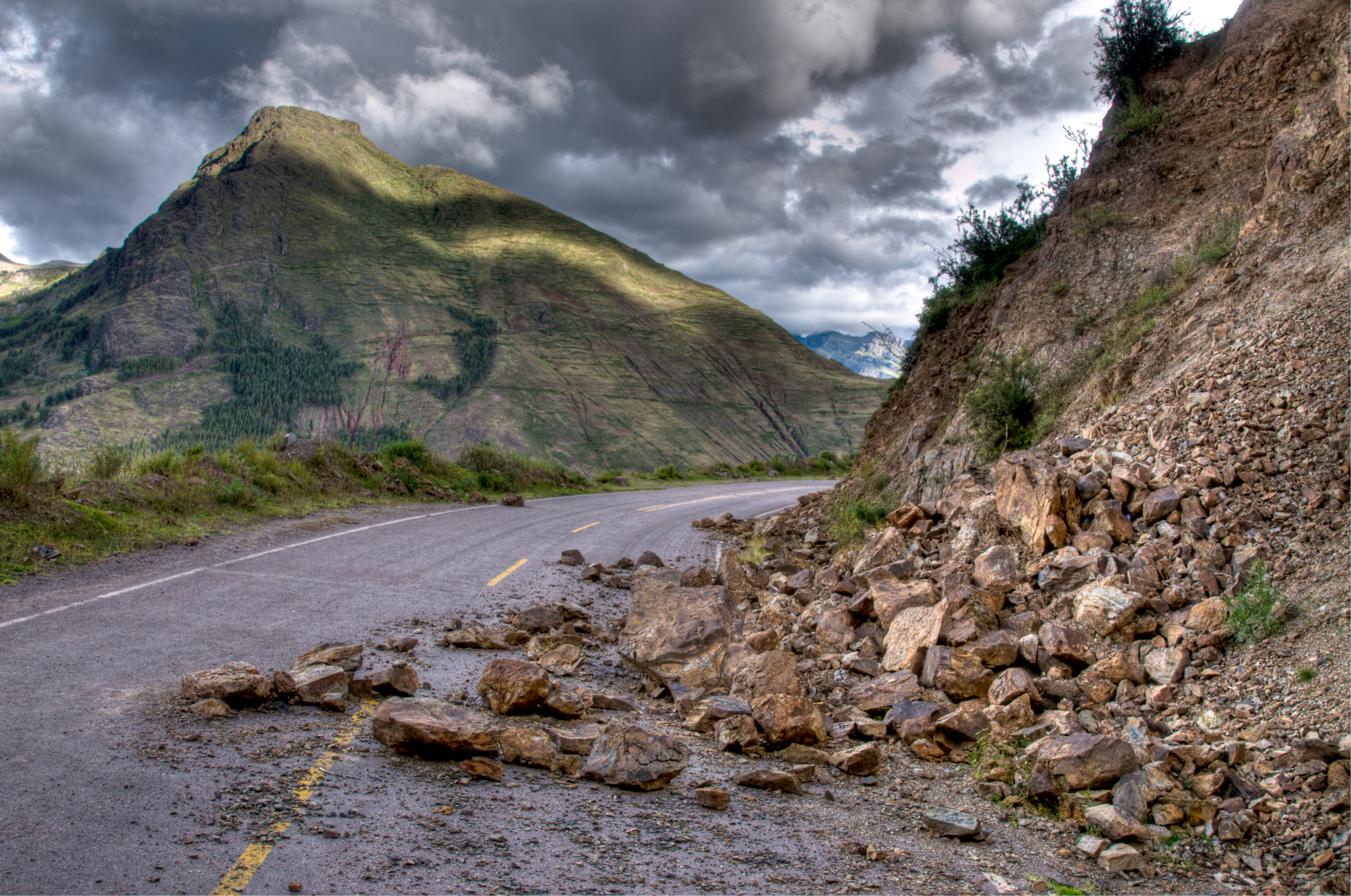 Landslide stock photo