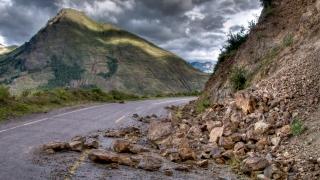 Landslide stock photo