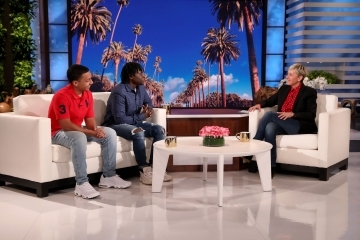 Brandon Reid ’22 and Sura Sohna shared their story on “The Ellen DeGeneres Show.”