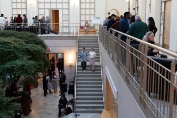 The lobby of the Visual Arts Center