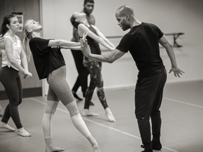 Vernard Gilmore Dances with Students