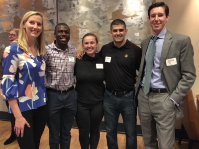 Alumni Group Pose at Davidson Regional Engagement Event