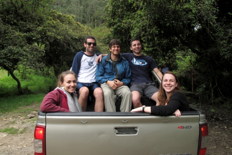 Students in a Pick Up Truck in Colombia