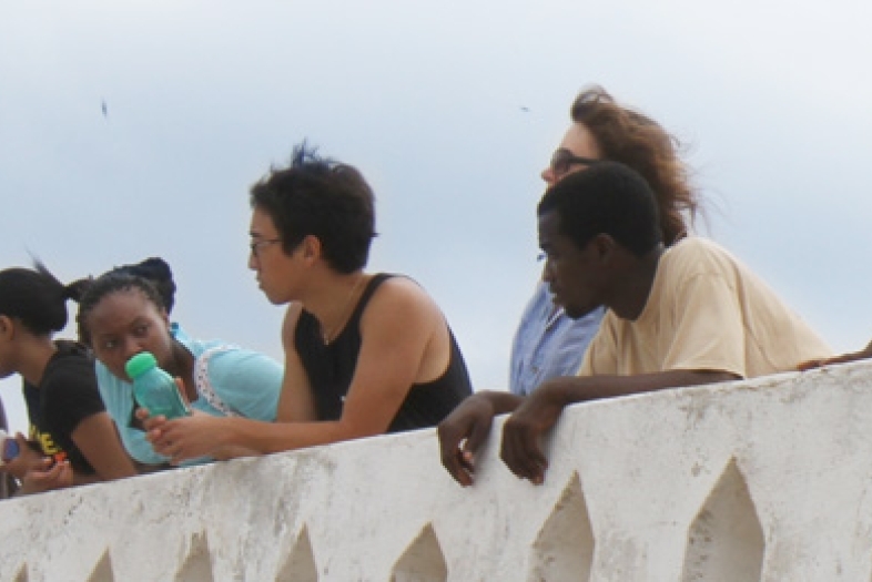 Students on the Davidson in Ghana program visit El Mina Castle