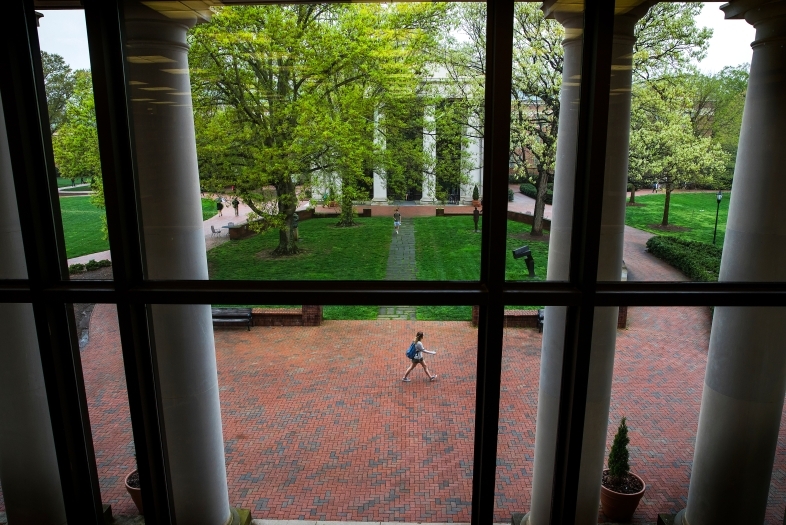 View from Library Window shows Chambers and Sculpture Garden