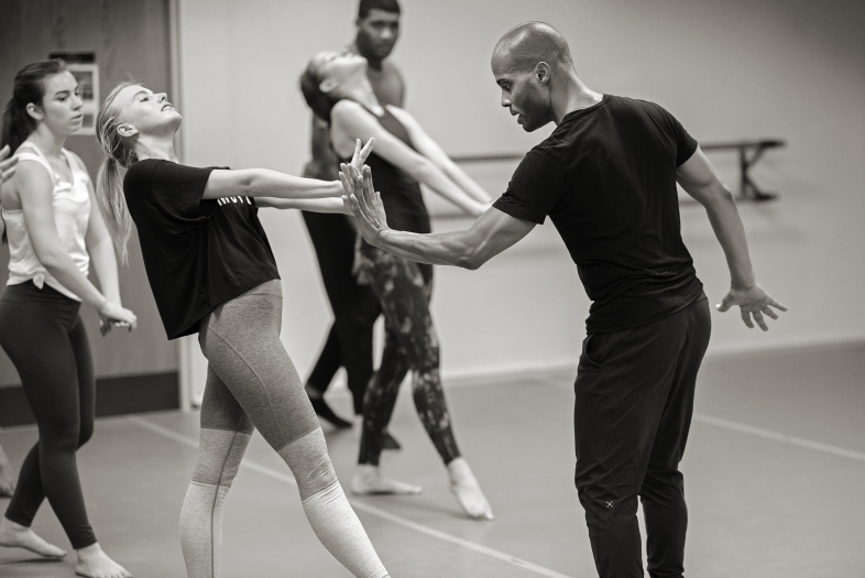 Vernard Gilmore Dances with Students