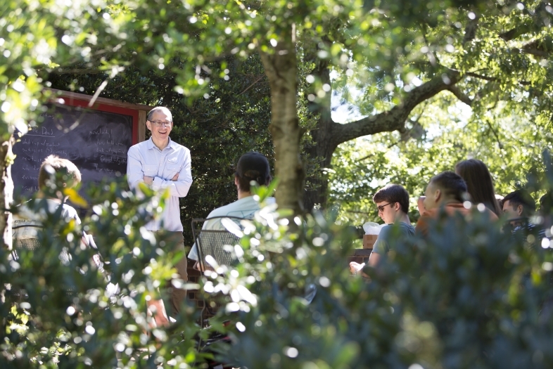 English class outdoors