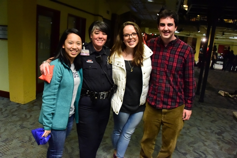 Students with Officer Laura Vazant