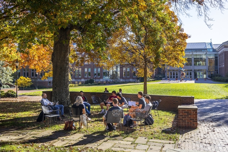 Prof. Besir Ceka Leads Political Science Class Outdoors