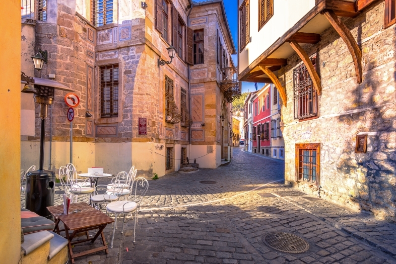 city street of Xanthi, Greece 