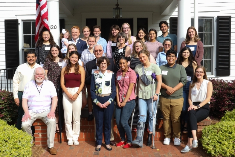 Students and faculty at Educational Studies department event