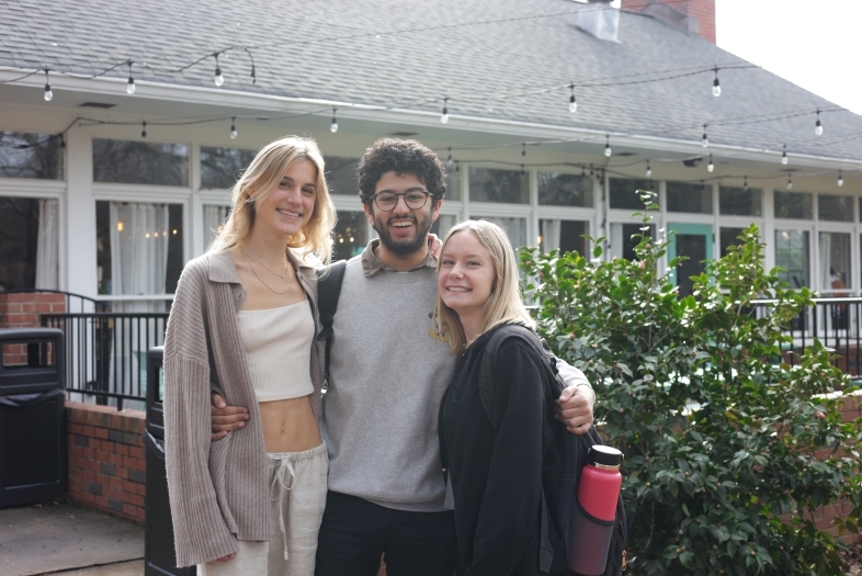 Students Outside Nummit On Campus