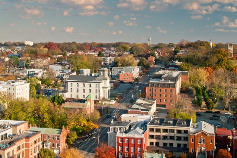 Aerial view of Richmond, Virginia