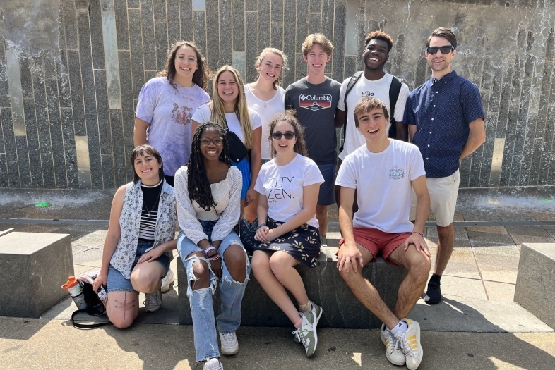 Group of Sustainability Scholars outside