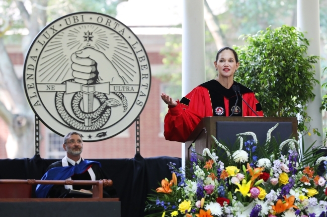 Carol Quillen Gives Speech at Commencement