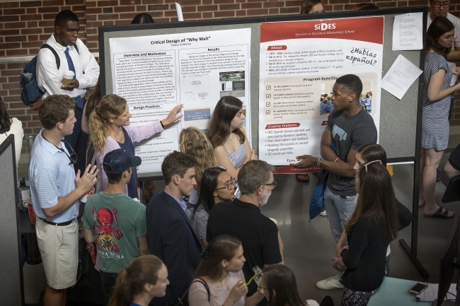 Verna Case Symposium Students Presenting and Viewing Posters