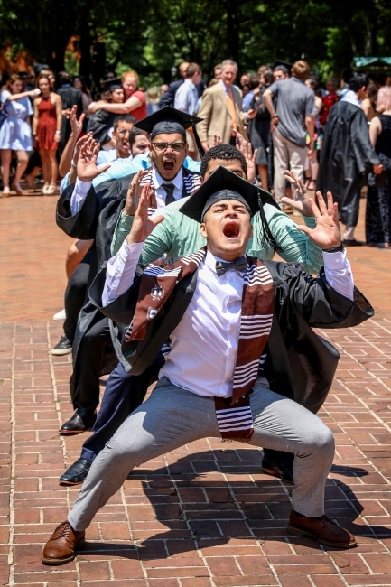 Students do Fraternity Stroll