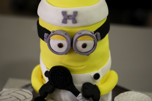 Minion Tennis Player Cake