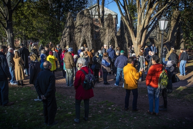 Patrick Dougherty Sculpture Opening Ceremony