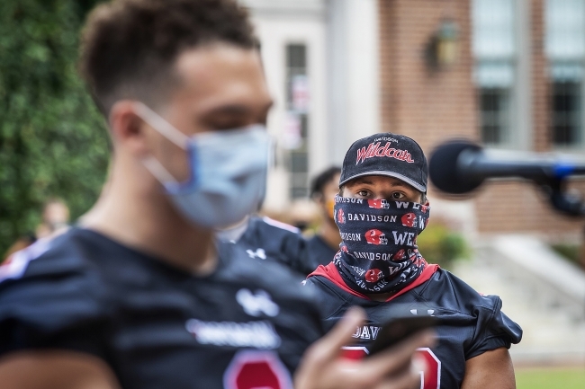 Social Justice Event - Football Player Speaking