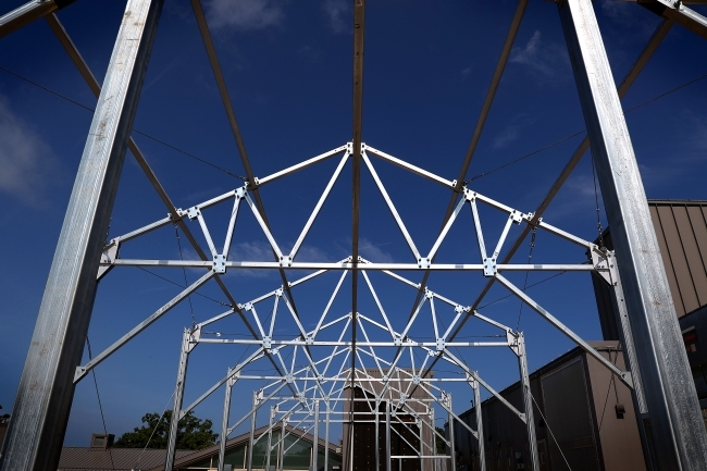 frames supporting college greenhouse architecture 