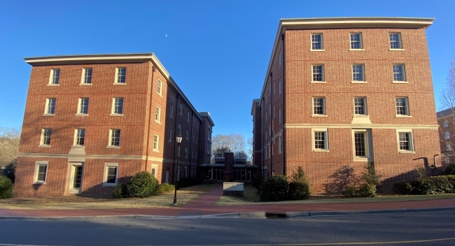 back side of Chidsey Residence Hall