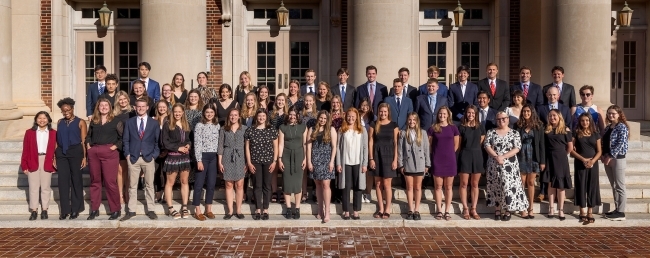 group of all Phi Betta Kappa inductees on Chambers steps