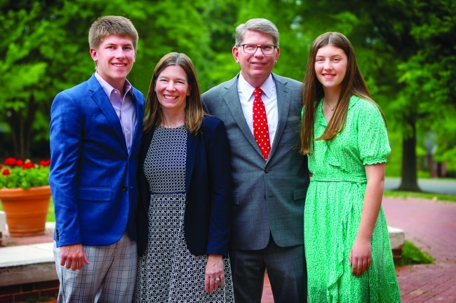 President Doug Hicks and his family