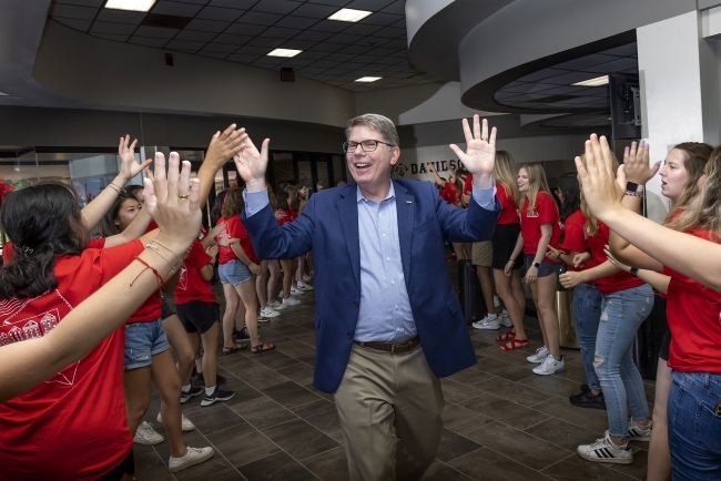 Doug Hicks in Orientation Tunnel