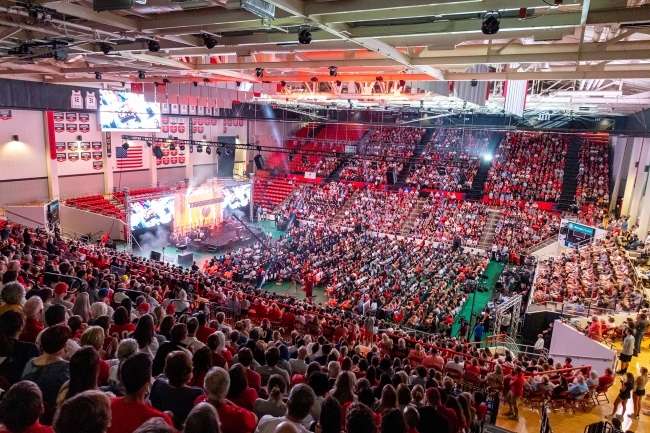 Belk Arena during Curry for 3 Event