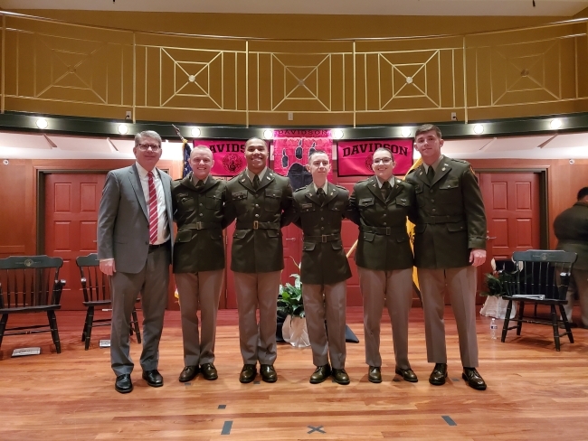 Group of students in ROTC uniforms