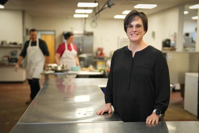 Bailey Foster ’94 portrait in the Real Good Kitchen facility