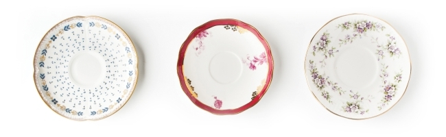 Row of vintage plates