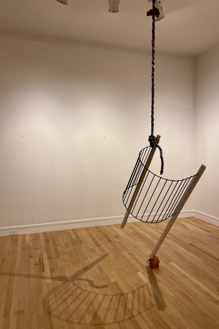 a sculpture in an art gallery