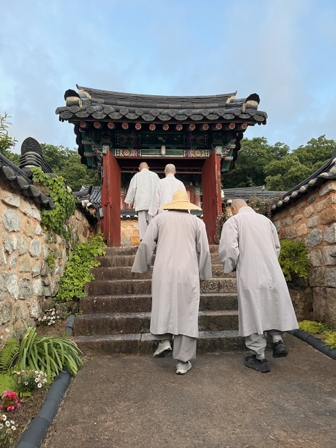 a group of monastics in Korea