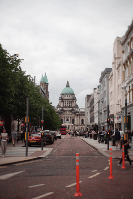 a city street in Northern Ireland