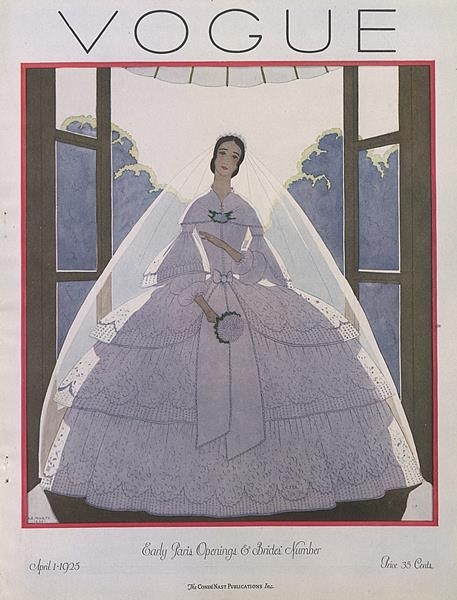 a magazine cover with the words "Vogue" and a young woman wearing a dress