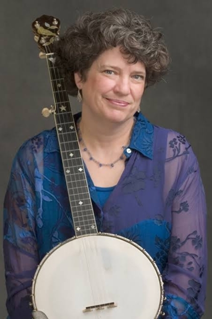 Laura Boosinger with a mandolin