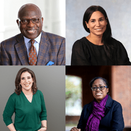 With Virgil Flood ’80; Lia Newman, Director & Curator of Art Gallery/Adjunct Assistant Professor; Cintra Pollack ’99 and Hilary Green, James B. Duke Professor of Africana Studies 