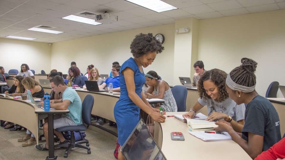 Prof. Benson Teaching a Class