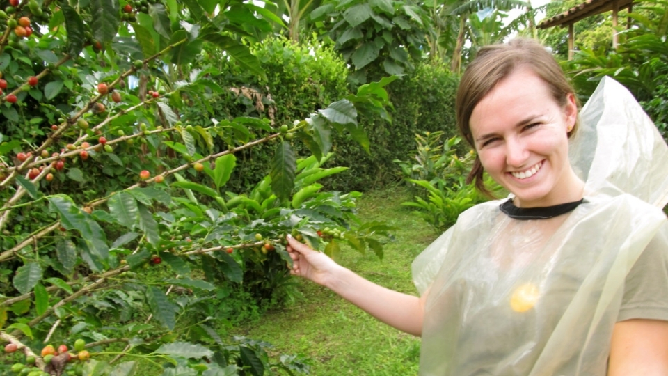 Colombia Trip Student Doing Research