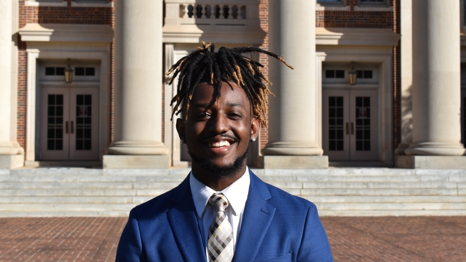 Langston Stephens outside Chambers building 