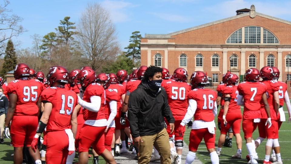 Jorrell Story '20 with Davidson Football Team